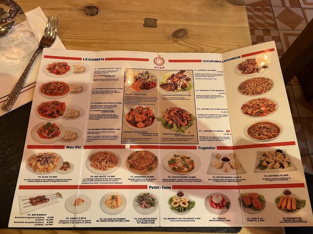 Anar restaurant ouïghour - Menu Image 3
